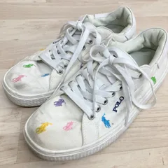 POLO RALPH LAUREN スニーカー COURT 125 II ホワイト マルチカラーポニー刺繍 EUR38 (24cm相当) 17953 D22[OL00022]のサムネイル