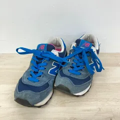 new balance/ニューバランス 574 スニーカー ブルー/ネイビー/ピンク ローカット シューズ 運動靴/23.5cm[OC03088]のサムネイル