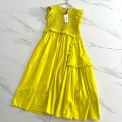 Rene リネンライク ロングフレアーワンピース フリル 定価68200円