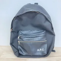 A.P.C. アーペーセー リュックサック/バックパック ブラック ロゴプリント キャンバス デイパック RUE MADAME PARIS[OB03757]のサムネイル