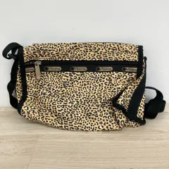 LESPORTSAC/レスポートサック ショルダーバッグ ヒョウ柄/レオパード アニマル柄 ベージュ×ブラック レディース[OD02641]