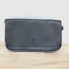 美品 DRESSTERIOR/ドレステリア ロゴ 型押し フラップ ショルダーバッグ/鞄 ブラック/黒[OA04429]のサムネイル