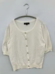 MISCH MASCH ミッシュマッシュ カーディガン/ボレロ M ホワイト ナイロン ニット 無地 ショート丈 半袖 レディースのサムネイル