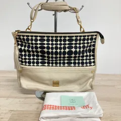 efffy/エフィー ショルダーバッグ 2way タッセルチャーム アイボリー×ブラック ドット柄/水玉 保存袋付 レディース[OA04339]のサムネイル