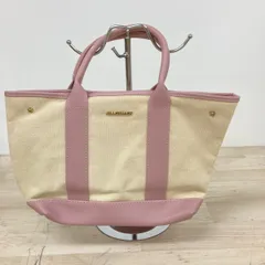 美品 JILLSTUART ジルスチュアート キャンバス トートバッグ ハンドバッグ ピンク/アイボリー系 ロゴ レディース[OA04335]のサムネイル