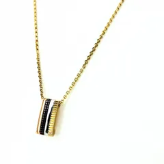 ブシュロン Boucheron キャトル ネックレス YG イエローゴールド PG ピンクゴールド WG ホワイトゴールド ペンダント ネックレス 750 ブラックダイヤモンド レディース 【中古】のサムネイル