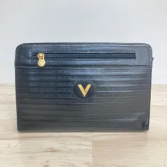 MARIO VALENTINO/マリオバレンチノ クラッチバッグ/セカンドバッグ ブラック/黒 Vロゴ イタリア製 MADE IN ITALY[OB03685]のサムネイル