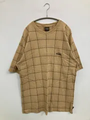 FLIP THE SCRIPT フリップザスクリプト Tシャツ/カットソー ベージュ チェック柄 ミドル丈 半袖 クルーネック(丸首) メンズ レディースのサムネイル