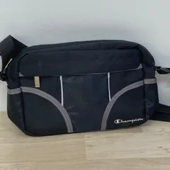 美品 Champion/チャンピオン ショルダーバッグ ブラック/黒 ロゴ刺繍 斜め掛けバッグ カバン かばん[OA04265]のサムネイル