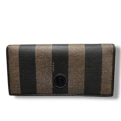 美品 FENDI フェンディ 長財布 ペカン ストライプ メンズ レディースのサムネイル