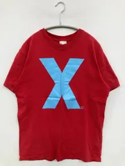 XLARGE エクストララージ Tシャツ/カットソー M レッド 前面プリント ブランドロゴ ミドル丈 半袖 クルーネック(丸首) メンズ