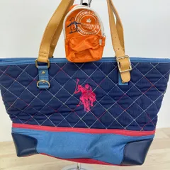 U.S. POLO ASSN. トートバッグ/ハンドバッグ ネイビー キルティング 刺繍 ロゴ キャンバス ユーエスポロアッスン[OA04127]のサムネイル