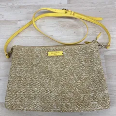 サマンサタバサ デラックス/Samantha Thavasa Deluxe ショルダーバッグ カゴバッグ/ストローバッグ イエロー/ベージュ レディース[OB03558]のサムネイル