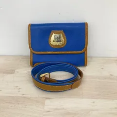 LANCEL/ランセル ショルダーバッグ/ポーチ ブルー×ブラウン ゴールド金具 ロゴプレート 斜め掛け鞄[OB03569]のサムネイル