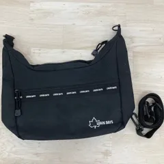 LOGOS DAYS/ロゴスデイズ ショルダーバッグ/三日月型バッグ ブラック/黒 ロゴ刺繍 外ポケット付き ショルダーストラップ付属[OB03478]のサムネイル