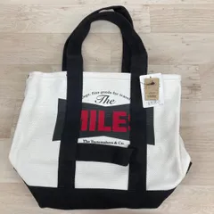 極美品 niko and... トートバッグ キャンバス/布 ホワイト×ブラック MILES-01NT ニコアンド The Tastemakers & Co.[OB03511]のサムネイル