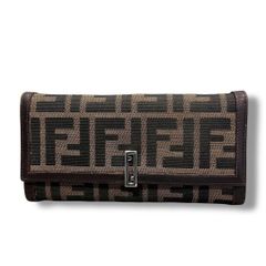 未使用品 FENDI 長財布 31084 ズッカ柄 FFロゴ ブラウン 279 - メルカリ