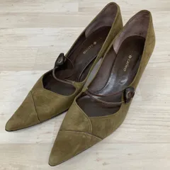 carino/カリーノ パンプス シューズ ポインテッドトゥ スエード調 24 1/2(24.5cm相当) カーキ/オリーブ レディース[OX02862]のサムネイル