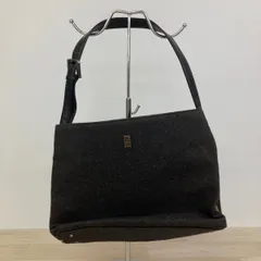 美品 DAKS/ダックス ショルダーバッグ ワンショルダーバッグ ダークグレー ウール調 ロゴプレート レディース カバン[OB03465]のサムネイル