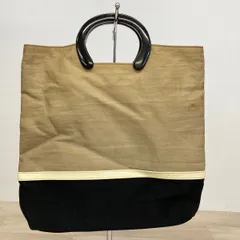 DKNY ダナキャラン ハンドバッグ/トートバッグ レディース ベージュ×ブラック バイカラー ロゴ入り 丸型ハンドル[OF03367]のサムネイル