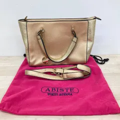 ABISTE/アビステ 2WAY ハンドバッグ/ショルダーバッグ ゴールドカラー チャーム・保存袋付き レディース[OZ02157]のサムネイル