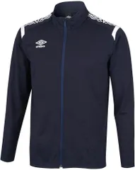 アンブロ umbro サッカー ウォームアップジャケット メンズ アウター ジャージ 上着 トップス 防風 吸汗 速乾 ストレッチ 軽量 フットボール 部活 練習 トレーニング 男子 男性  UAS2350 NVWH ネイビー×ホワイト