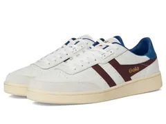 ゴラ メンズ シューズ スニーカー レザー Gola Contact Leather WhiteBurgundyDark Green ホワイトのサムネイル