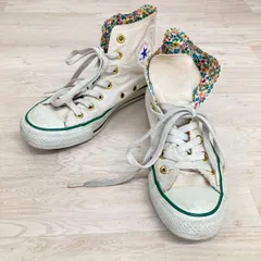 コンバース オールスター ハイカット スニーカー 23cm 1C502 アイボリー 花柄 裏地 総柄 CONVERSE ALL STAR US4[OK03363]