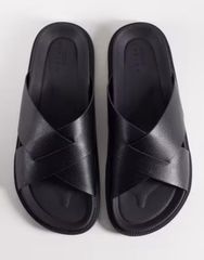 美品】L/UCCA ルッカ ブラック/ブラウン レザーサンダル 42 - メルカリ