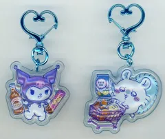 【中古】キーホルダー モモンガ×クロミ ぷっくりったいペアキーホルダー 「ちいかわ なんか小さくてかわいいやつ×サンリオキャラクターズ」のサムネイル