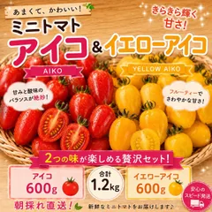 完熟濃厚‼️アイコ600g➕イエローアイコ600gの食べ比べセット‼️フルーティーなミニトマト❣️のサムネイル