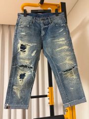 定価4.2万 1piu1uguale3 転写プリントスエットデニムパンツ Ⅳ - メルカリ