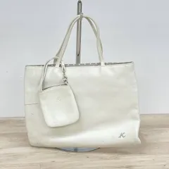 Kitamura/キタムラ トートバッグ ホワイト/白 裏地ドット柄 ポーチ付き レディース ハンドバッグ[OI02627]のサムネイル