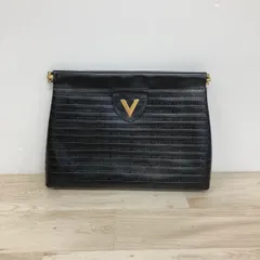 MARIO VALENTINO マリオバレンチノ クラッチバッグ/セカンドバッグ ブラック ゴールド金具 Vロゴ 総柄 MADE IN ITALY[OK02982]のサムネイル