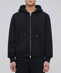 MUSINSA ムシンサスタンダード クロップド フーディー スウェット ジップアップ ブラックのサムネイル