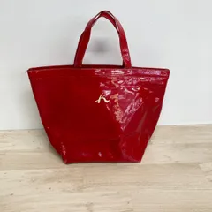 Kitamura/キタムラ トートバッグ レッド/赤 エナメル ビニール Kロゴ刺繍 ハンドバッグ レディース[OA02418]のサムネイル