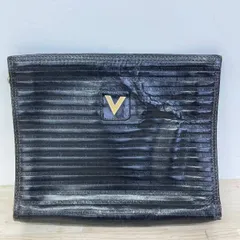 MARIO VALENTINO クラッチバッグ/セカンドバッグ ブラック Vロゴ 総柄 MADE IN ITALY マリオバレンチノ[OA03449]のサムネイル
