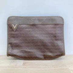 MARIO VALENTINO マリオバレンチノ クラッチバッグ/セカンドバッグ ブラウン V総柄 MADE IN ITALY イタリア製[OC02760]のサムネイル
