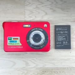 現状品 美品 デジタルカメラ レッド 18 MEGA PIXELS 4x Zoom 2.7TFT バッテリーNP20付 デジカメ[OI01080]のサムネイル