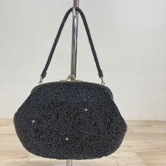 USA製 50s 60s ヴィンテージ ビーズバッグ がま口 黒 Lumured - メルカリ