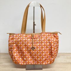 russet トートバック ナイロン 総柄 A4収納可 肩掛け オレンジ - メルカリ