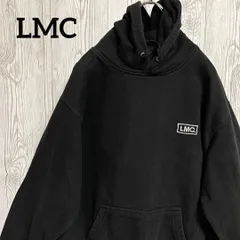 LMC  エルエムシー　スウェット バックロゴ フーディー　パーカー　メンズLサイズ　黒　ブラック　韓国ブランド古着　ストリート　ユニセックス　男女兼用　25-1244-26のサムネイル