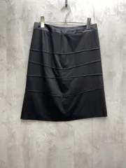 INDIVI インディヴィ セミタイト 台形 ティアード スカート size40/黒 ■◇レディースのサムネイル