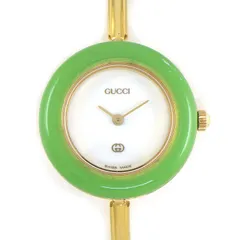 グッチ GUCCI 腕時計 チェンジベゼル 11/12 マルチカラーベゼル 全12色 ホワイト文字盤 GP クオーツアナログ 【中古】のサムネイル