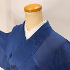男紋付 男着物 紋付 ポリエステル 羽織 長着 裄72cm L size 赤 五つ紋
