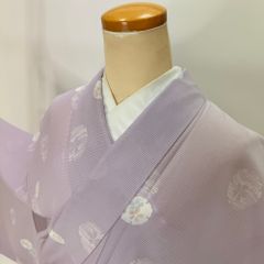 男紋付 男着物 紋付 ポリエステル 羽織 長着 裄77.2cm 3L size 紫