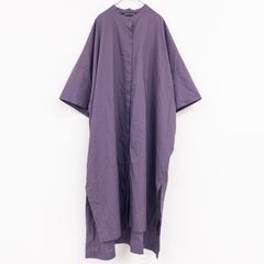 TICCAティッカ●リネン 麻 ツイストスリーブ ロング ワンピース●パープル TICCAティッカ○リネン 麻 ツイストスリーブ ロング ワンピース