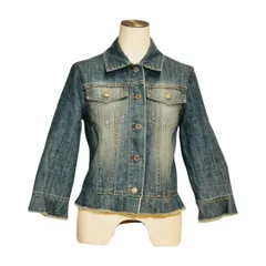 レベッカテイラー REBECCA TAYLOR ジャケット デニム ブルー 日本製 サイズ 2 レディース F-L2616のサムネイル