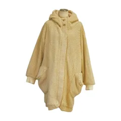 ツモリチサト TSUMORI CHISATO ロングコート バスケットジャージ フード付き オフホワイト 日本製 サイズ 2 レディース F-L8307のサムネイル