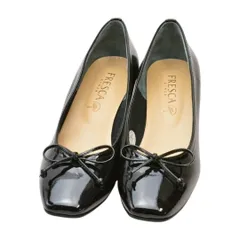 フレスカ FRESCA  銀座ヨシノヤ パンプス 晴雨兼用 エナメル ブラック サイズ 24.5 7887 レディース F-LSHOE5101のサムネイル
